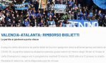 Valencia e Sassuolo, arrivano i rimborsi per i tifosi dell'Atalanta: ecco come ottenerli