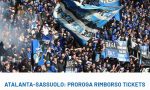 Atalanta-Sassuolo, ufficiale la proroga per il rimborso dei biglietti ai tifosi