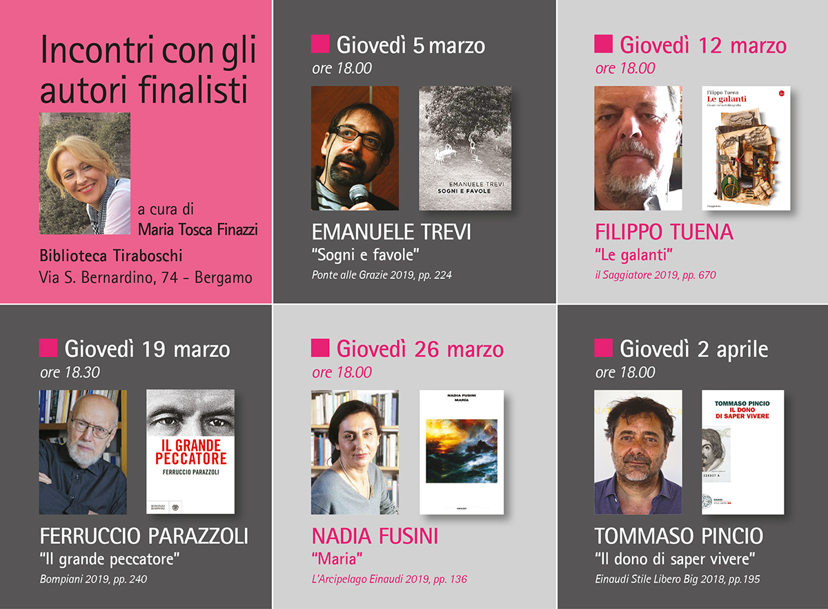 Cambio di programma per il Premio Narrativa Bergamo