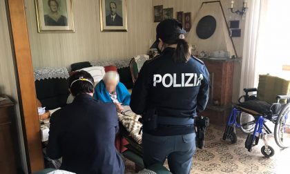 Anziana di 98 anni, rimasta sola perché il nipote è malato, soccorsa dalla Polizia