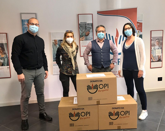 L’Ordine delle professioni infermieristiche di Bergamo dona Dpi agli enti di assistenza domiciliare