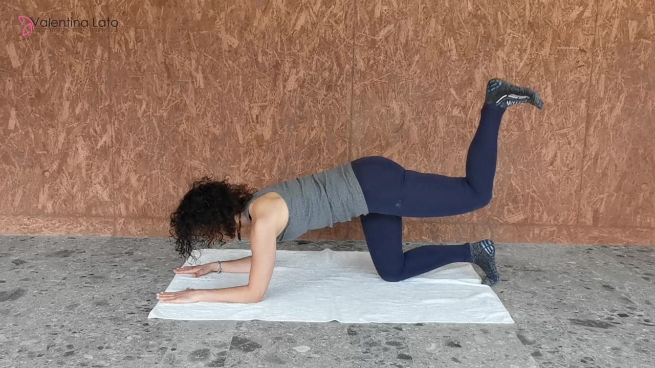 Mantenersi in forma con Valentina. Video-lezione di fitness 12: rinforzo glutei da quadrupedia