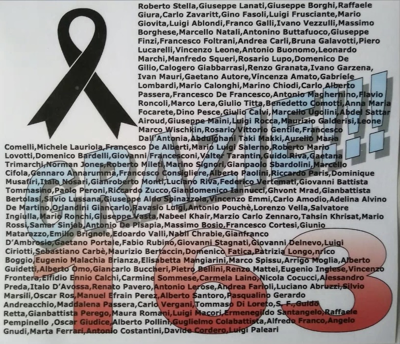 La corsa di Sir Marathon di Treviolo, con sul petto i nomi di 163 medici caduti