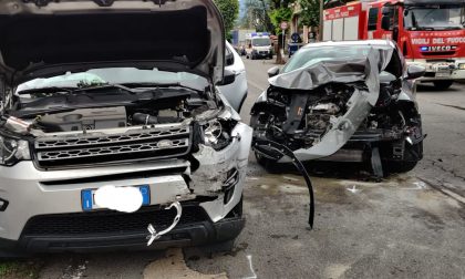 Scontro tra auto a Gazzaniga, elisoccorso in azione e due feriti in gravi condizioni