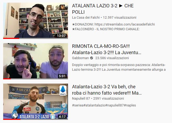 I video di quattro tifosi di altre squadre (seguitissimi su YouTube) che esaltano la Dea
