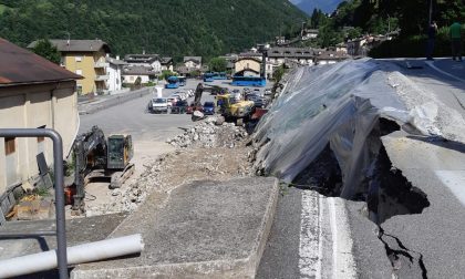 A Piazza Brembana si lavora sulla frana: dopo il dissequestro, speranze di riapertura