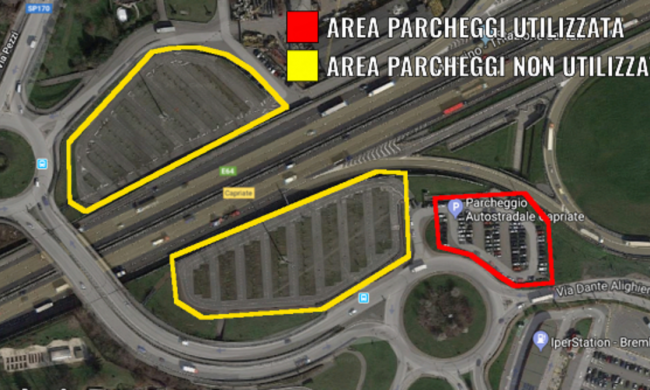 Parcheggio da 500 posti auto sulla A4 a Capriate e Brembate: tutto fermo da 12 anni
