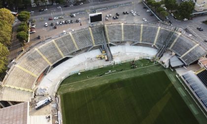 Avanti con i lavori al Gewiss Stadium: cambia look anche la Curva Morosini