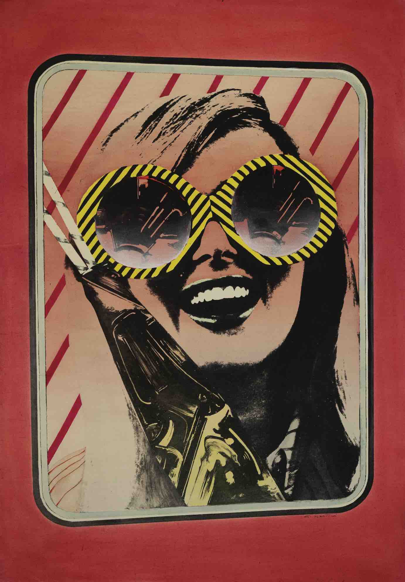 03. Gianni Bertini, La chiamerò bambola, 1969, riporto fotografico su tela emulsionata e anilina, 115x81 cm