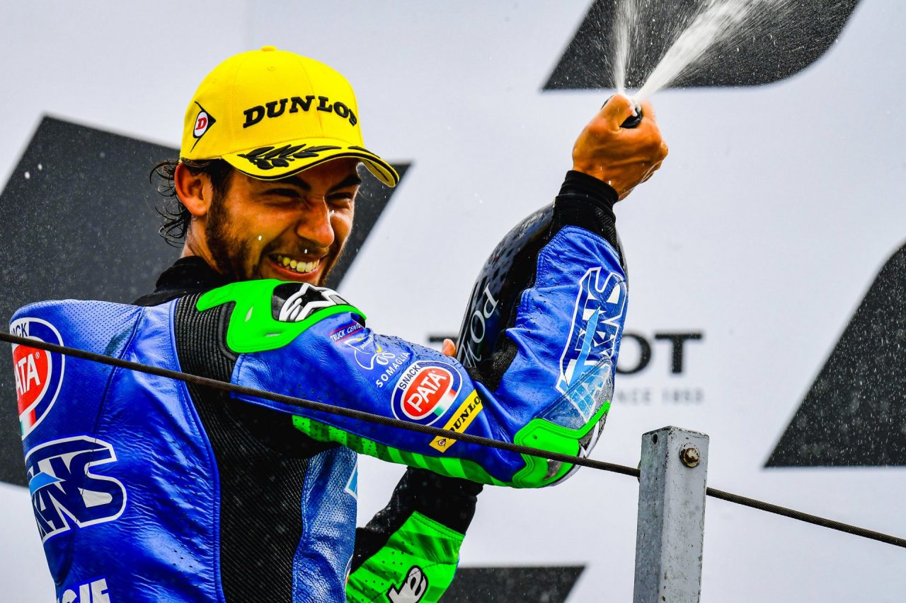 Capolavoro di Bastianini nel Gp di casa: il team Italtrans vola sempre più in alto