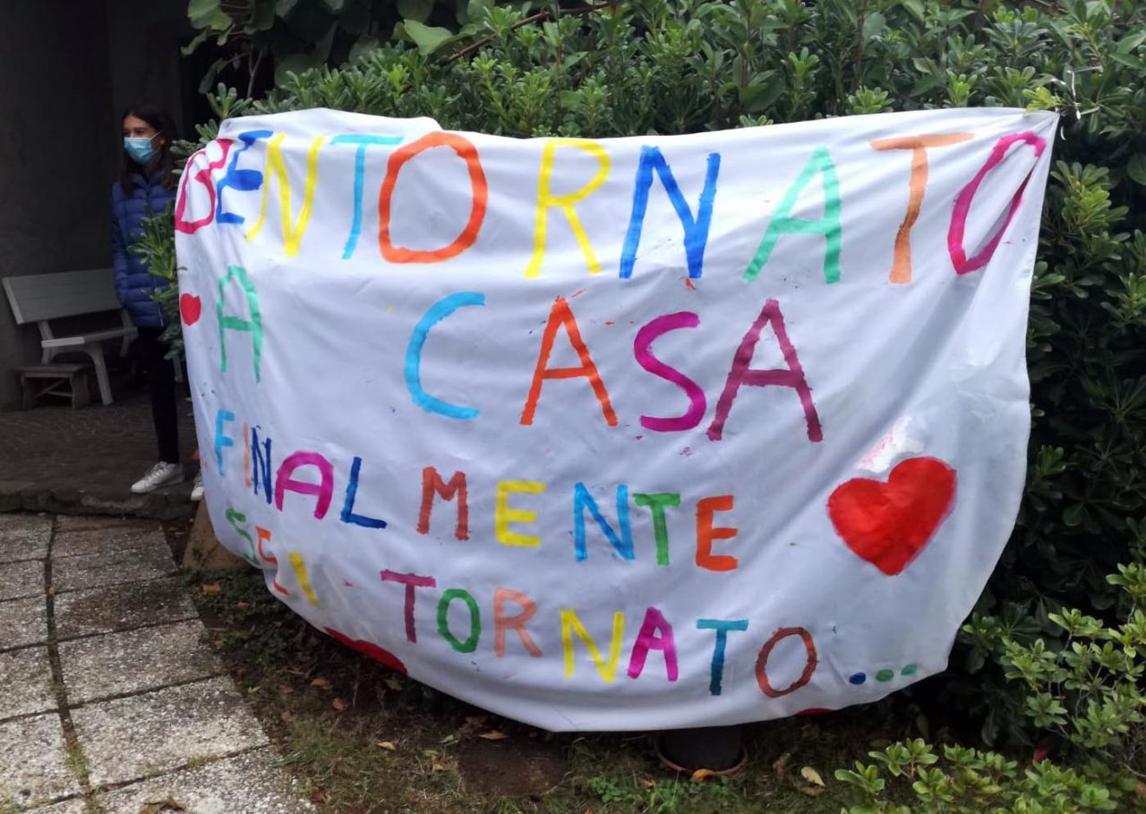 Dopo duecento giorni di Covid, Angelo è tornato nella sua casa a Villa d’Adda