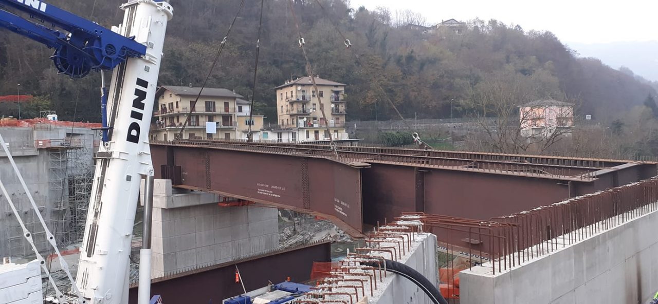 Al via la posa del nuovo ponte sul Brembo, il sindaco Milesi: «Sogno che diventa realtà»