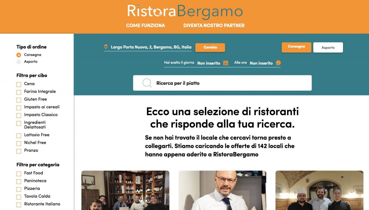 Dite addio a Deliveroo & Co.: è finalmente online RistoraBergamo.it
