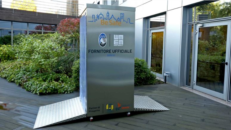 Due cabine di sanificazione “Be Safe” a Zingonia: l’Atalanta spinge ancora sulla sicurezza