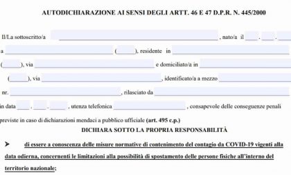 A partire dal 24 dicembre torna "di moda" l'autocertificazione: potete scaricarla qui