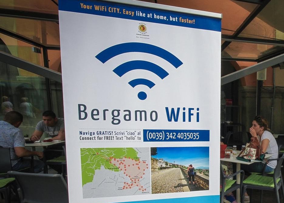 Bergamo è la sesta città italiana più innovativa e la seconda per sistemi di Wi-Fi pubblico