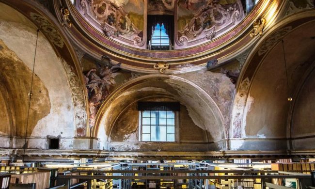 Un caffè letterario nell’ex chiesa di San Michele all’Arco (in Piazza Vecchia)