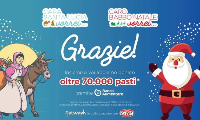 Netweek dona oltre settantamila pasti al Banco Alimentare