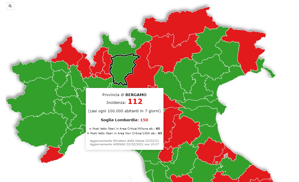 Covid in Lombardia: la situazione peggiora, ma Bergamo resta ancora sotto la soglia critica