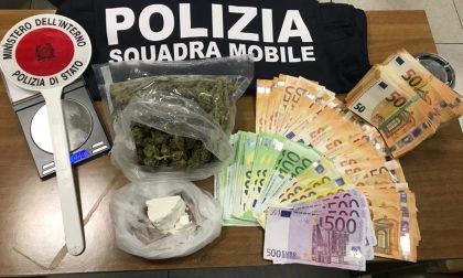 Cocaina, marijuana e 32mila euro in casa, in arresto un 27enne a Telgate