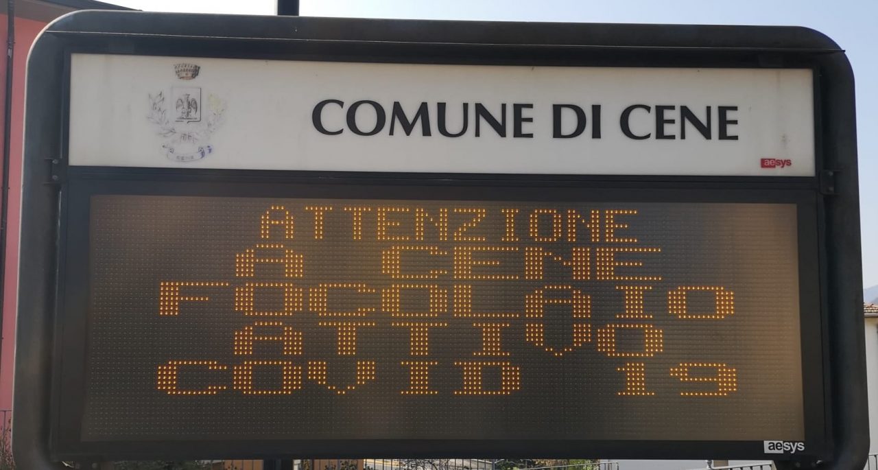 «Focolaio in paese»: per il Covid-19 a Cene avviso pubblico del Comune a tutti i cittadini