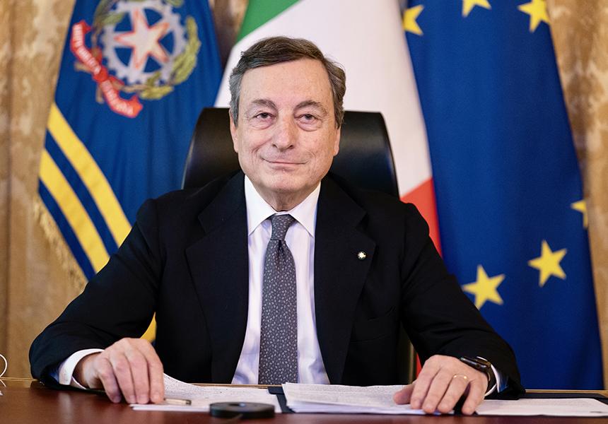 Mario Draghi in visita a Bergamo il 18 marzo, giornata dedicata alle vittime del Covid