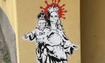 Alzano, comparso murales di una Madonna con il Bambino (e c’è chi ipotizza sia di Banksy)