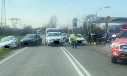 Scontro tra un furgone e tre automobili a Osio Sotto: due le persone ferite