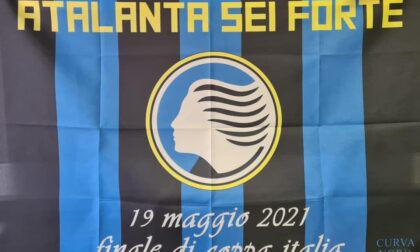 "Atalanta sei forte", la bandiera realizzata dalla Curva Nord per la finale di Coppa Italia