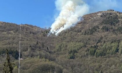 Incendio sul Monte Farno, soccorsi in azione