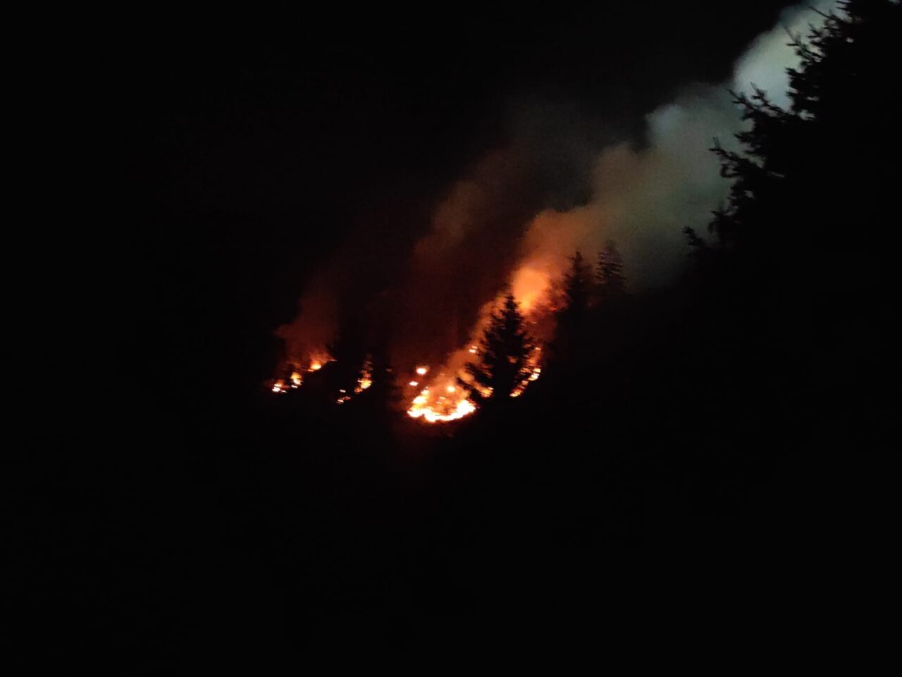 Val Gandino, sui monti l’ombra dei piromani: in serata altro incendio, in Valpiana