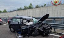 Schianto tra auto e camion sulla Brebemi, sul tratto Treviglio-Caravaggio. 40enne ferito