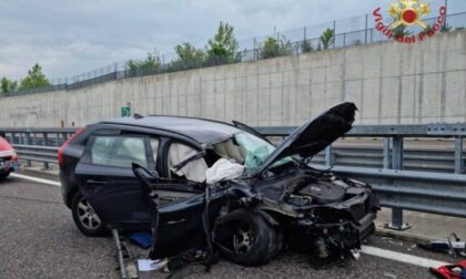 Schianto tra auto e camion sulla Brebemi, sul tratto Treviglio-Caravaggio. 40enne ferito