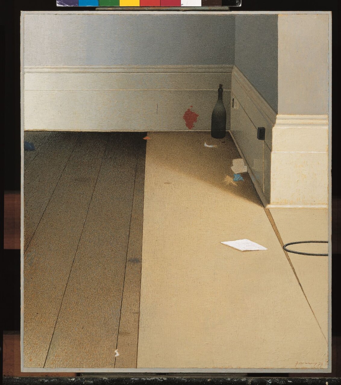 19. Analisi di un pavimento.Londra,1979,olio su tavola, cm40,2x34,4_low