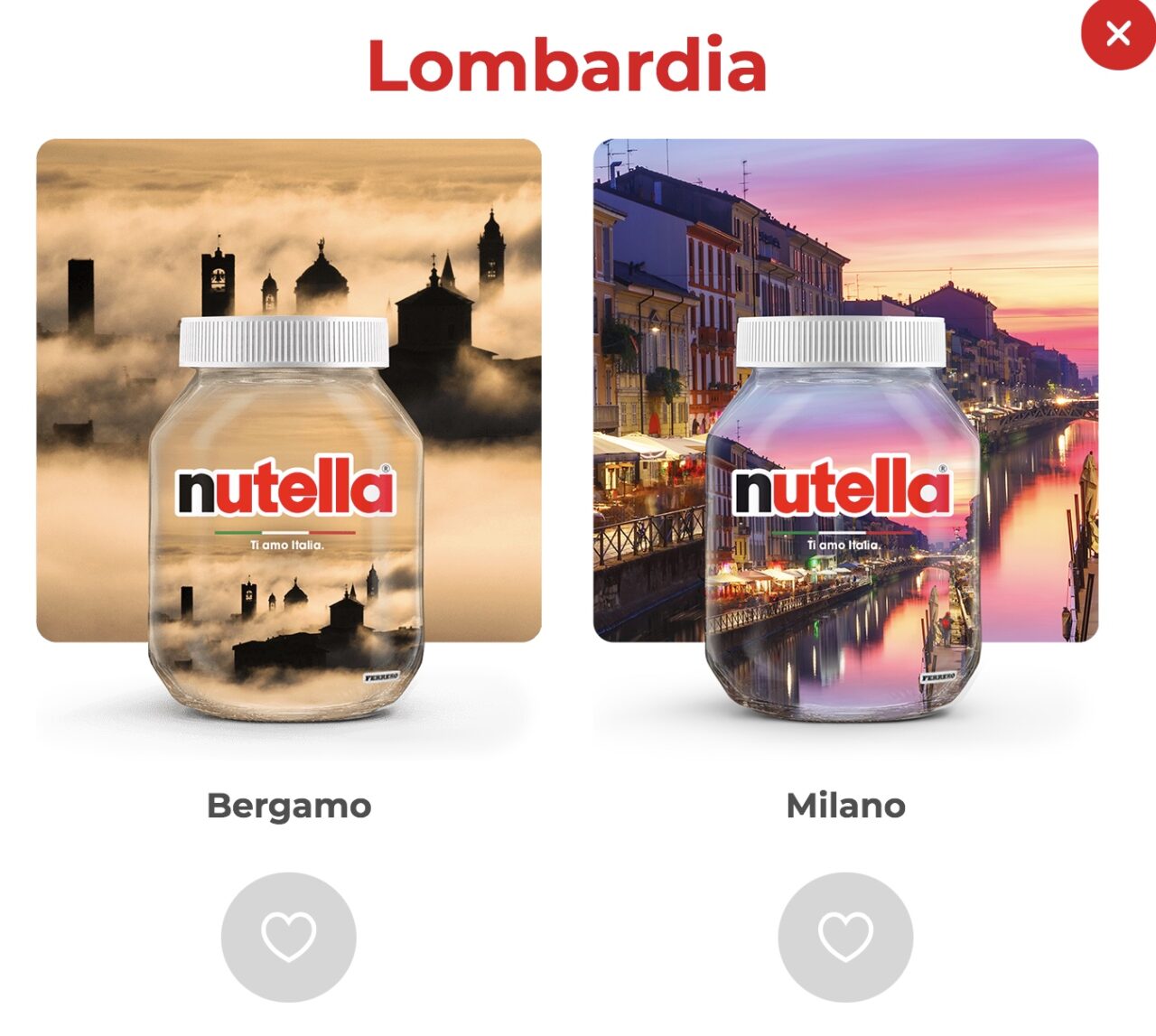 Città Alta nella nebbia contro i Navigli al tramonto: votate per vedere Bergamo sui barattoli Nutella