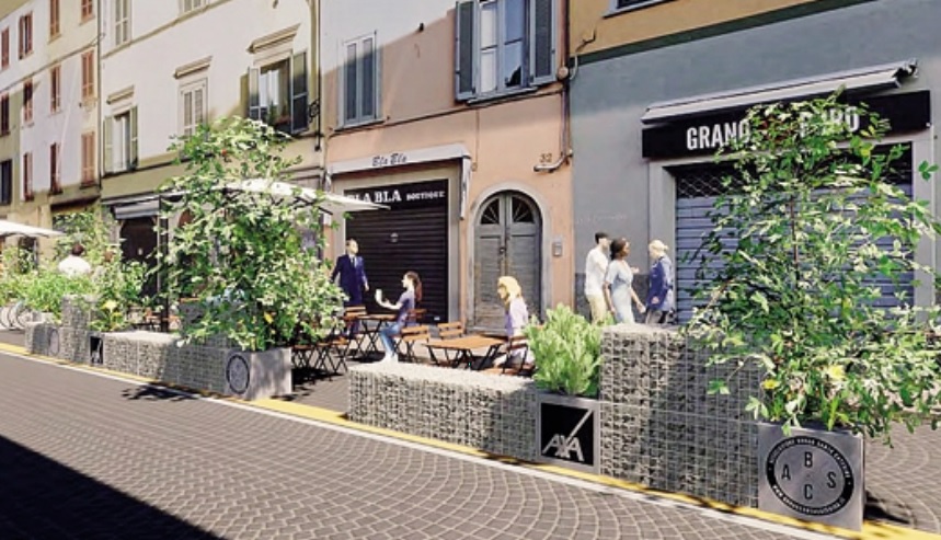 Dal 21 maggio tornano i dehors in Borgo Santa Caterina e in via Broseta