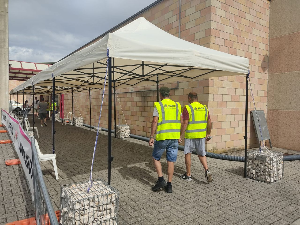 L’Accademia dello Sport ha ricomprato i gazebo dell’hub di Chiuduno distrutti dalla tempesta