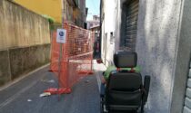 Ponte San Pietro, che polverone per i lavori in via Piazzini! Le critiche di Aurelio, disabile