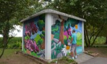 A Cavernago il murales dei ragazzi per abbellire la grigia cabina dell'Enel