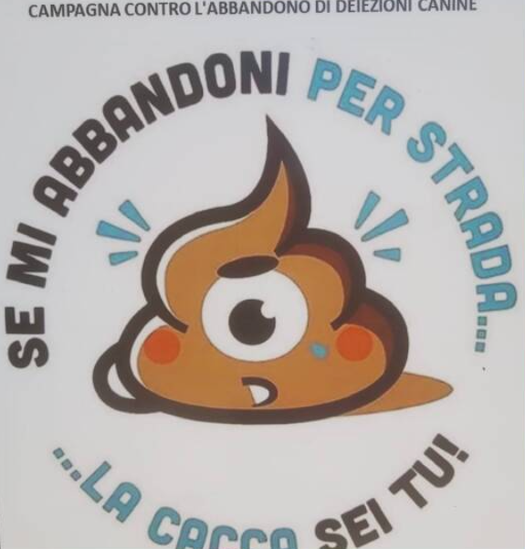 Sai chi è la cacca? Messaggio forte  e chiaro per chi non raccoglie gli escrementi dei cani