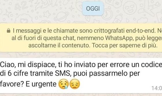 Truffa su WhatsApp: se un amico vi chiede di inviargli un codice a 6 cifre, non rispondete
