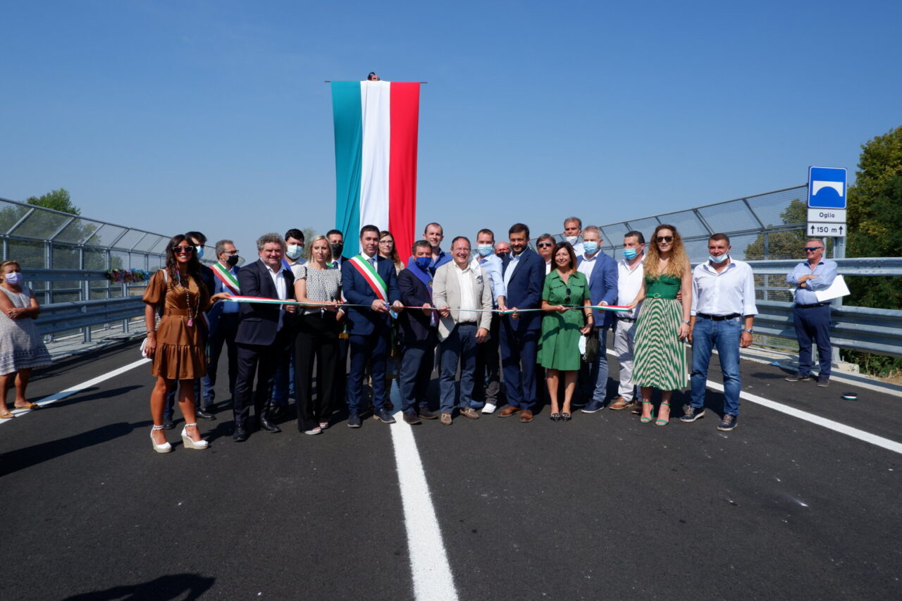 Finalmente inaugurato a Pontoglio il nuovo ponte che collega Brescia e Bergamo