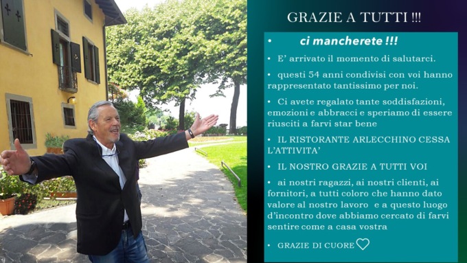 Si è spento Franco Previtali, storico titolare del ristorante Arlecchino in piazza Sant’Anna