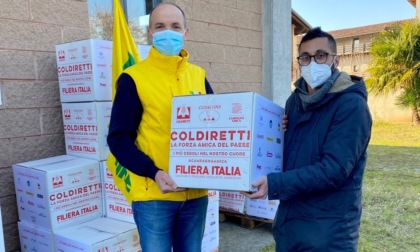 Coldiretti Bergamo dona 40 quintali di alimenti italiani per le famiglie bisognose