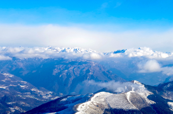 Il Resegone, il più bello e maestoso di tutti. Uno spettacolo amplificato dalla magia della neve