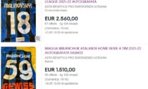 Asta delle maglie pro-Ucraina di Malinovskyi, offerte a 10.499 euro (c'è tempo fino a domenica)