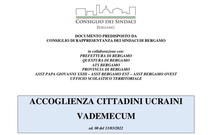 Accoglienza dei profughi ucraini in Bergamasca, il vademecum con tutte le cose da sapere