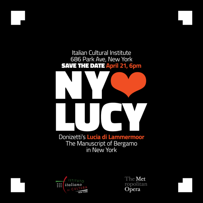 Il manoscritto originale di “Lucia di Lammermoor” da Bergamo a New York