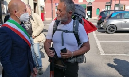 Gianpaolo Fattori in viaggio a piedi da Casalmaggiore (Crema) a Santiago