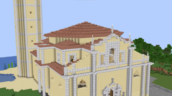 La Basilica di Gandino ricostruita su “Minecraft”: l’incredibile lavoro del 13enne Michele Guidi